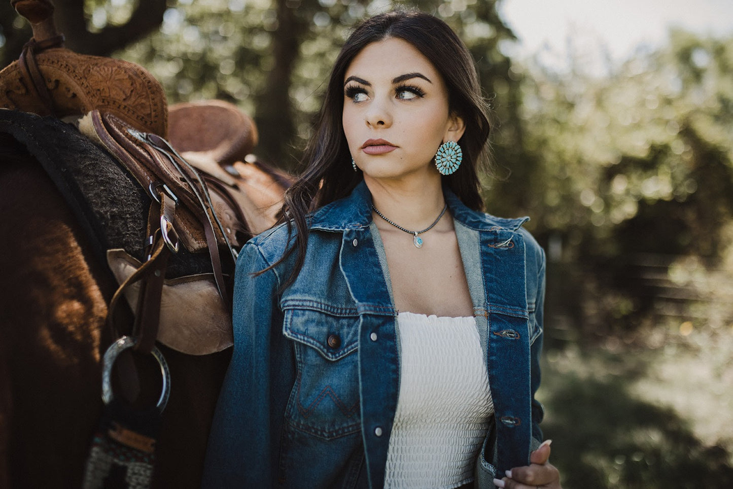 ALICIA WILSON XL TURQUOISE CLUSTER STUDS