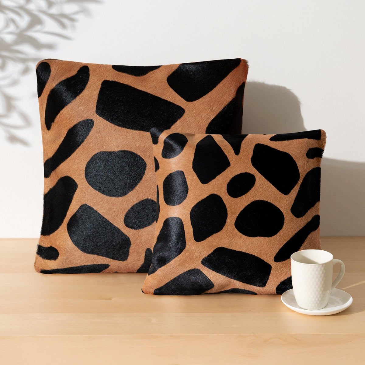 Giraffe Cowhide Pillow