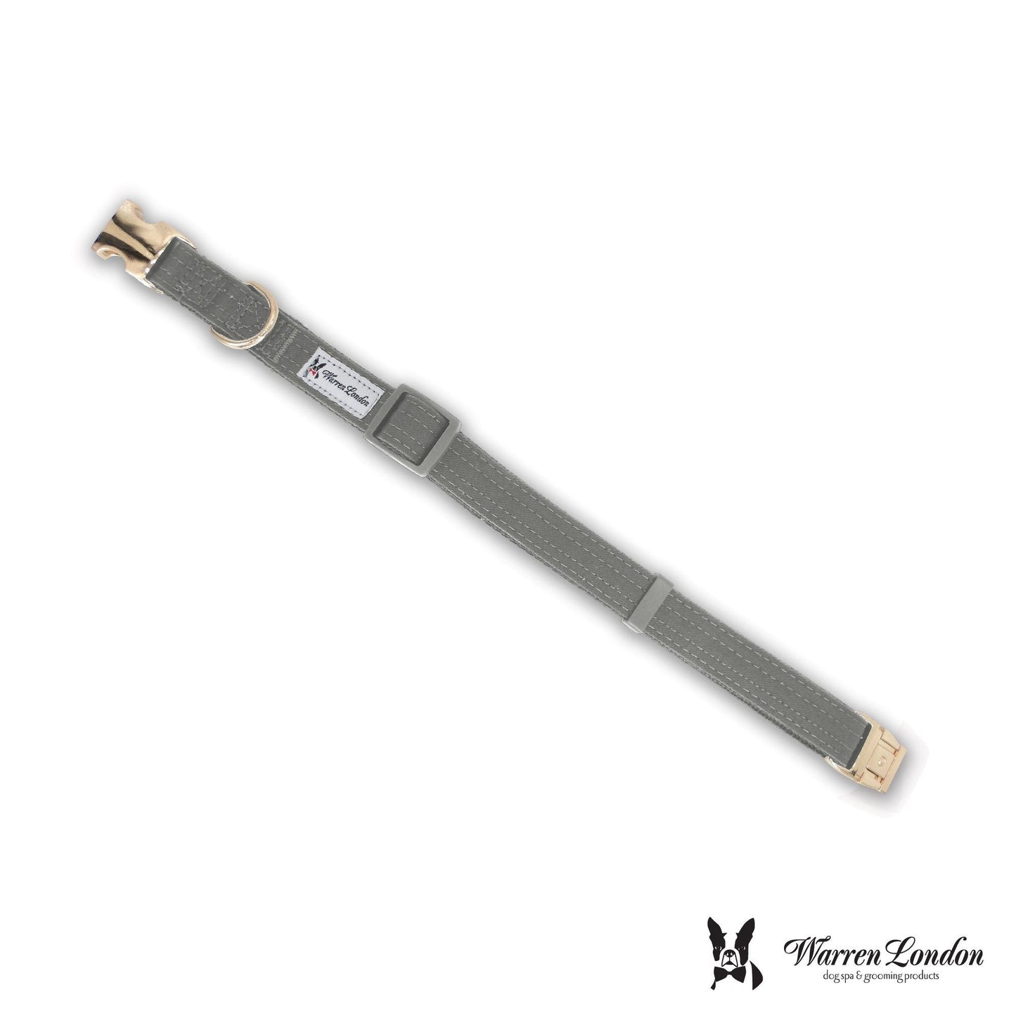 Fabric Dog Collar - Grey