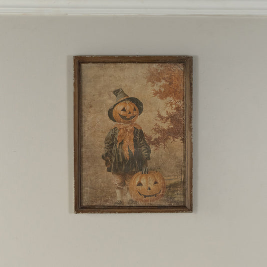 FRAMED PUMPKIN GIRL PRINT