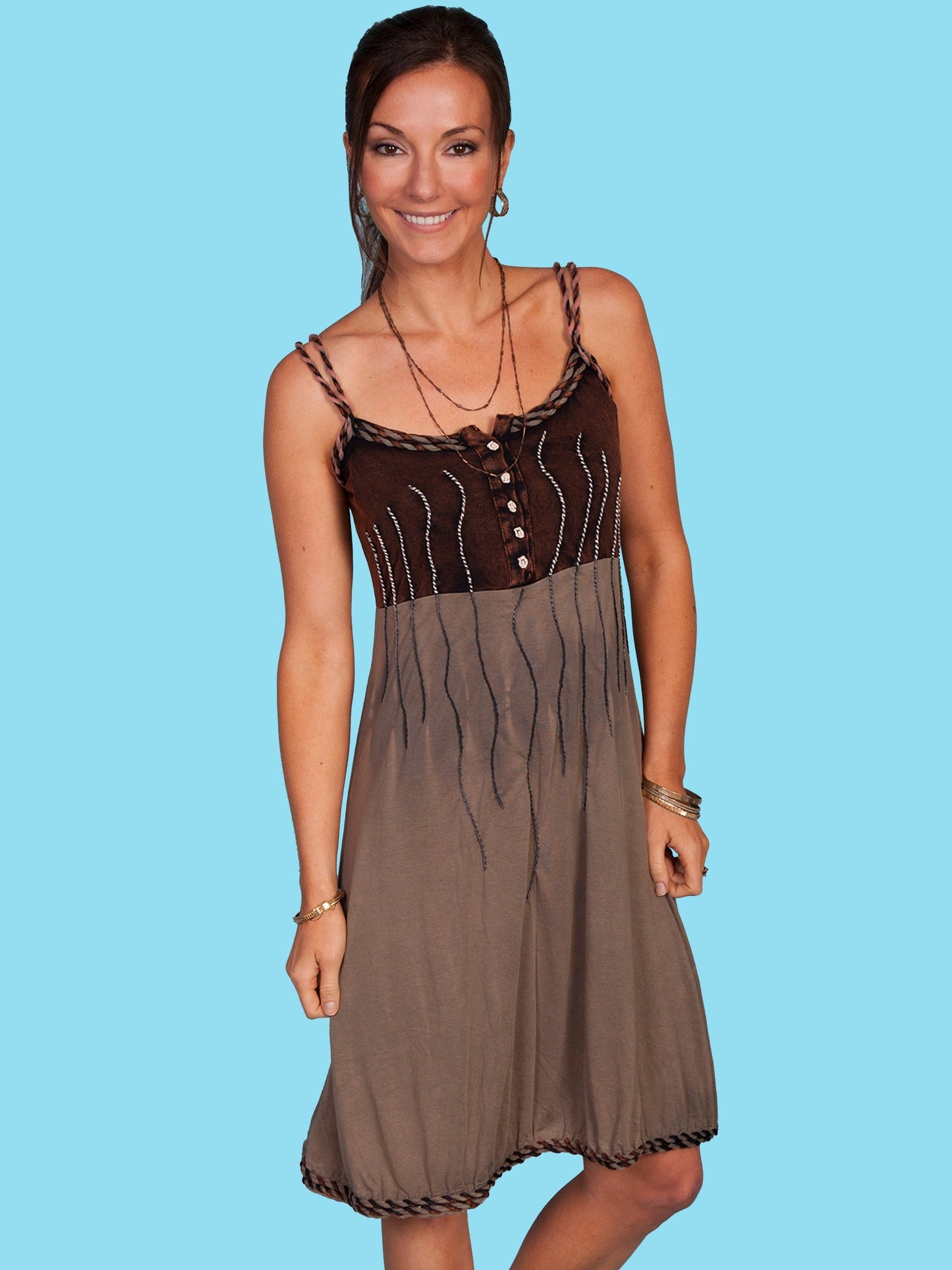 Cotton Emb. Dress - HC125
