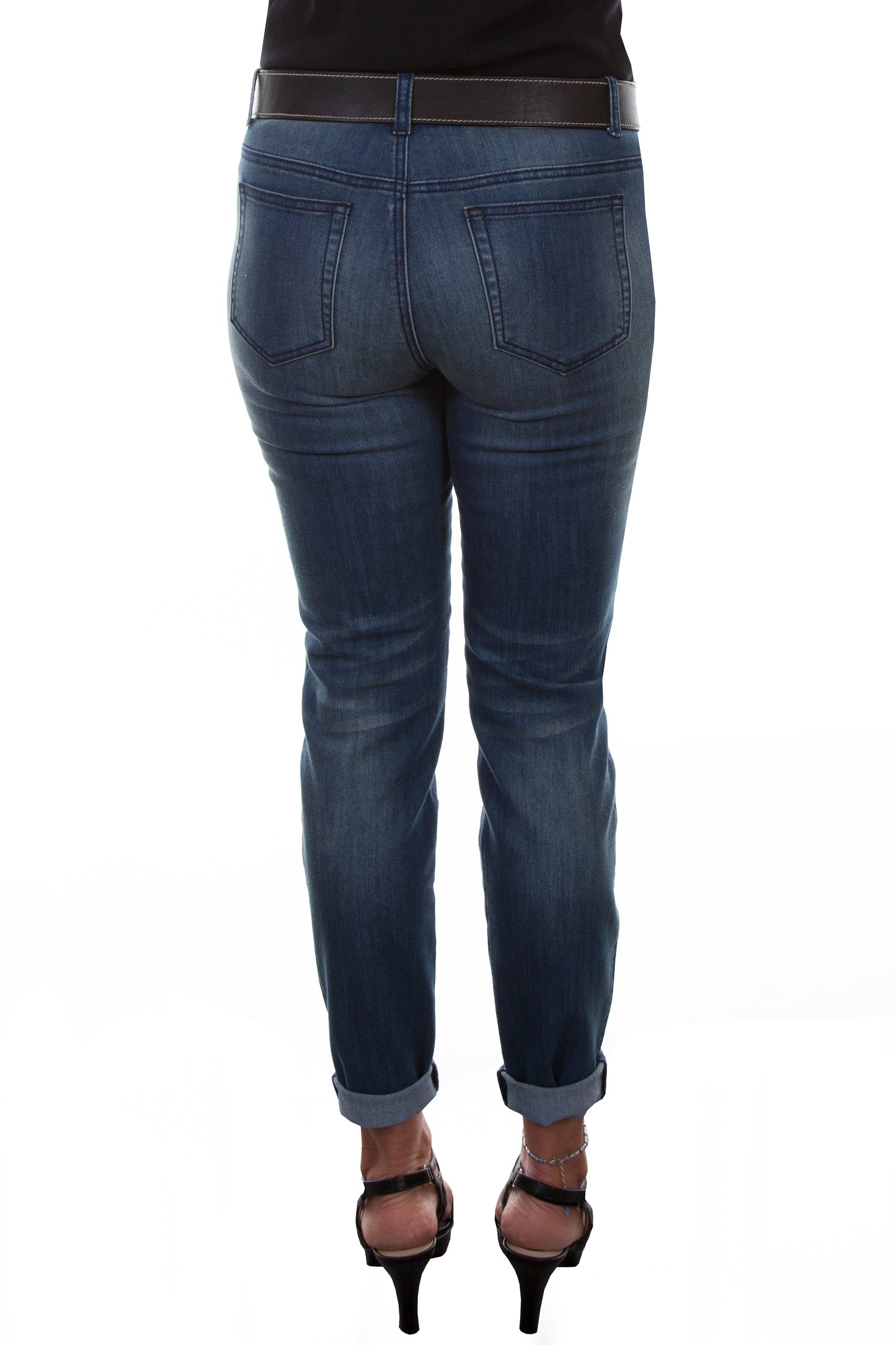 Tonal Embroidered Jeans - HC340
