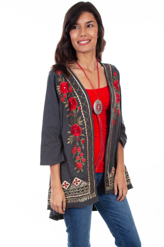 Hi/lo Emb. Kimono - HC529