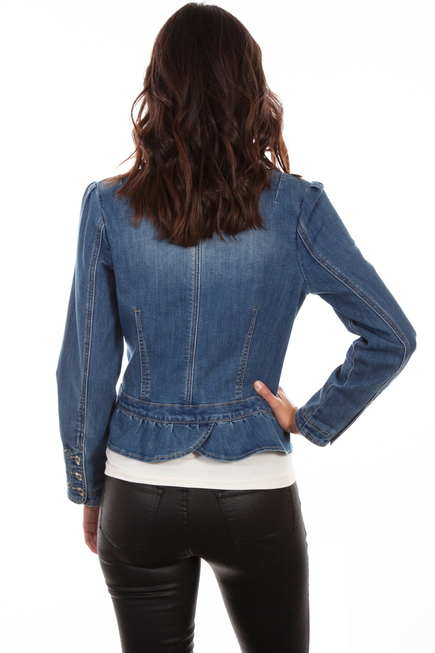 Peplum Denim Jacket - HC546