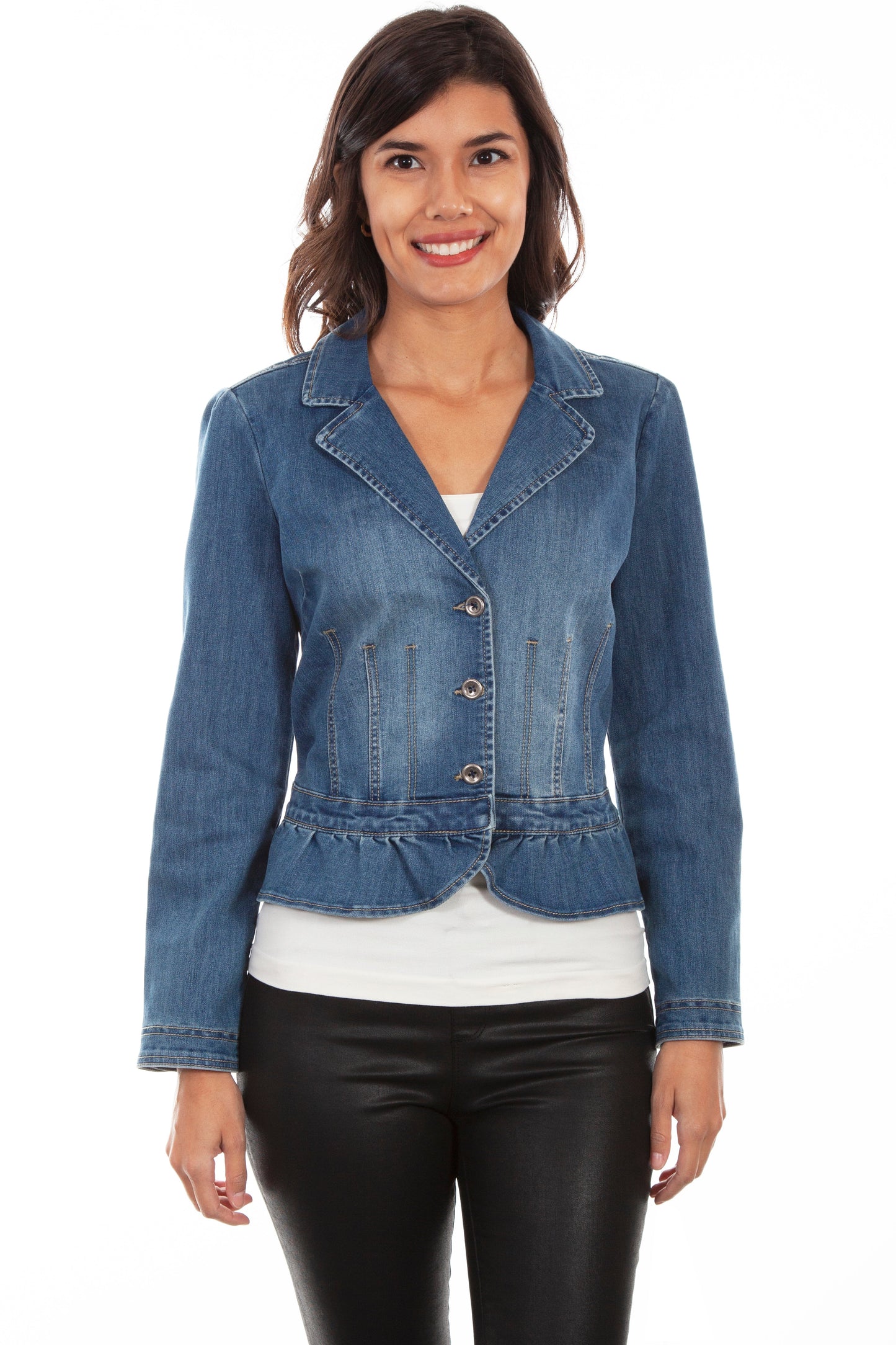Peplum Denim Jacket - HC546
