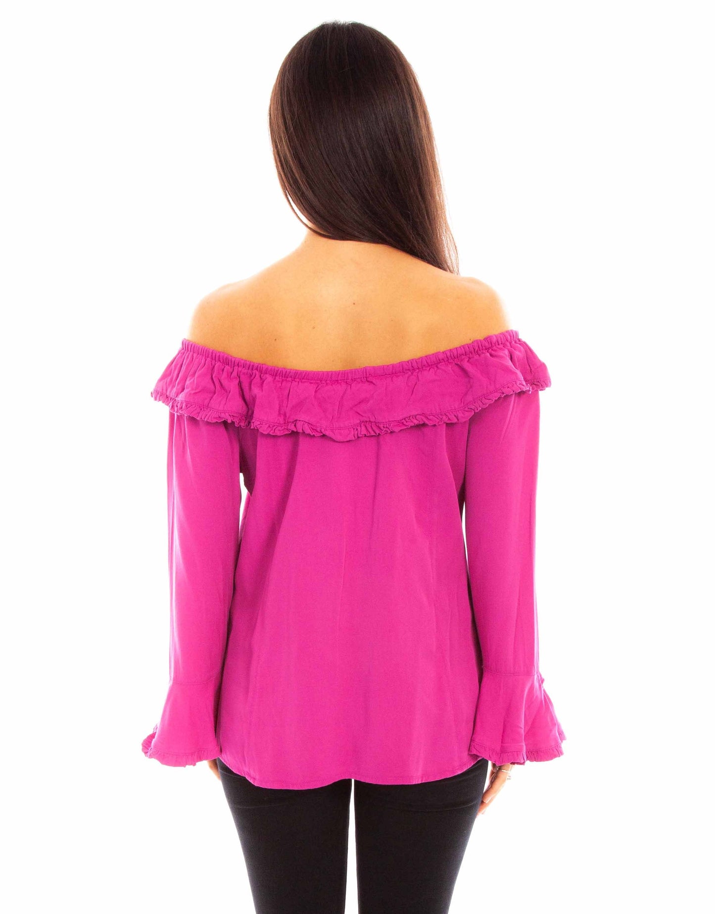 Ruffle Off/on Shoulder Blouse - HC579