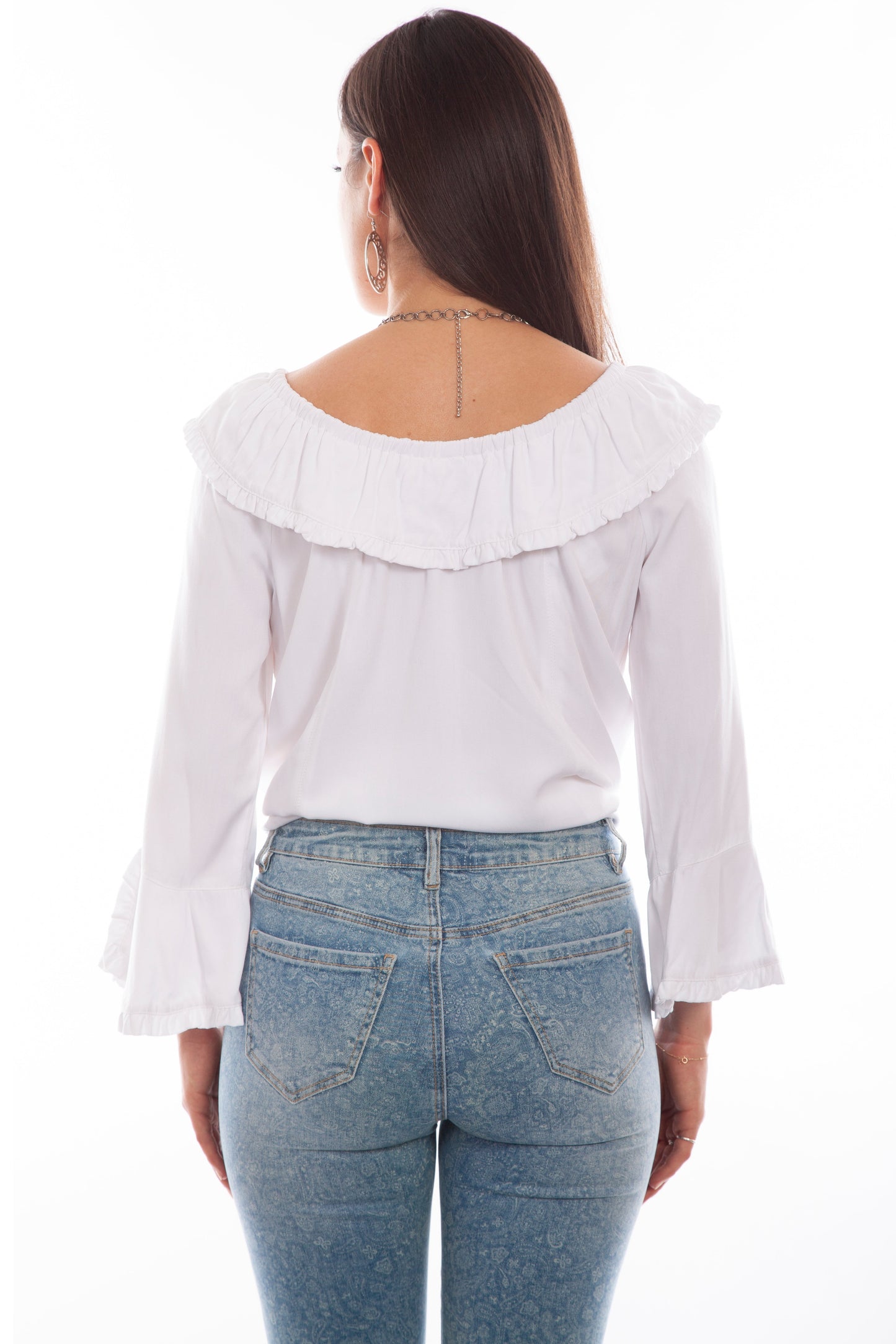 Ruffle Off/on Shoulder Blouse - HC579