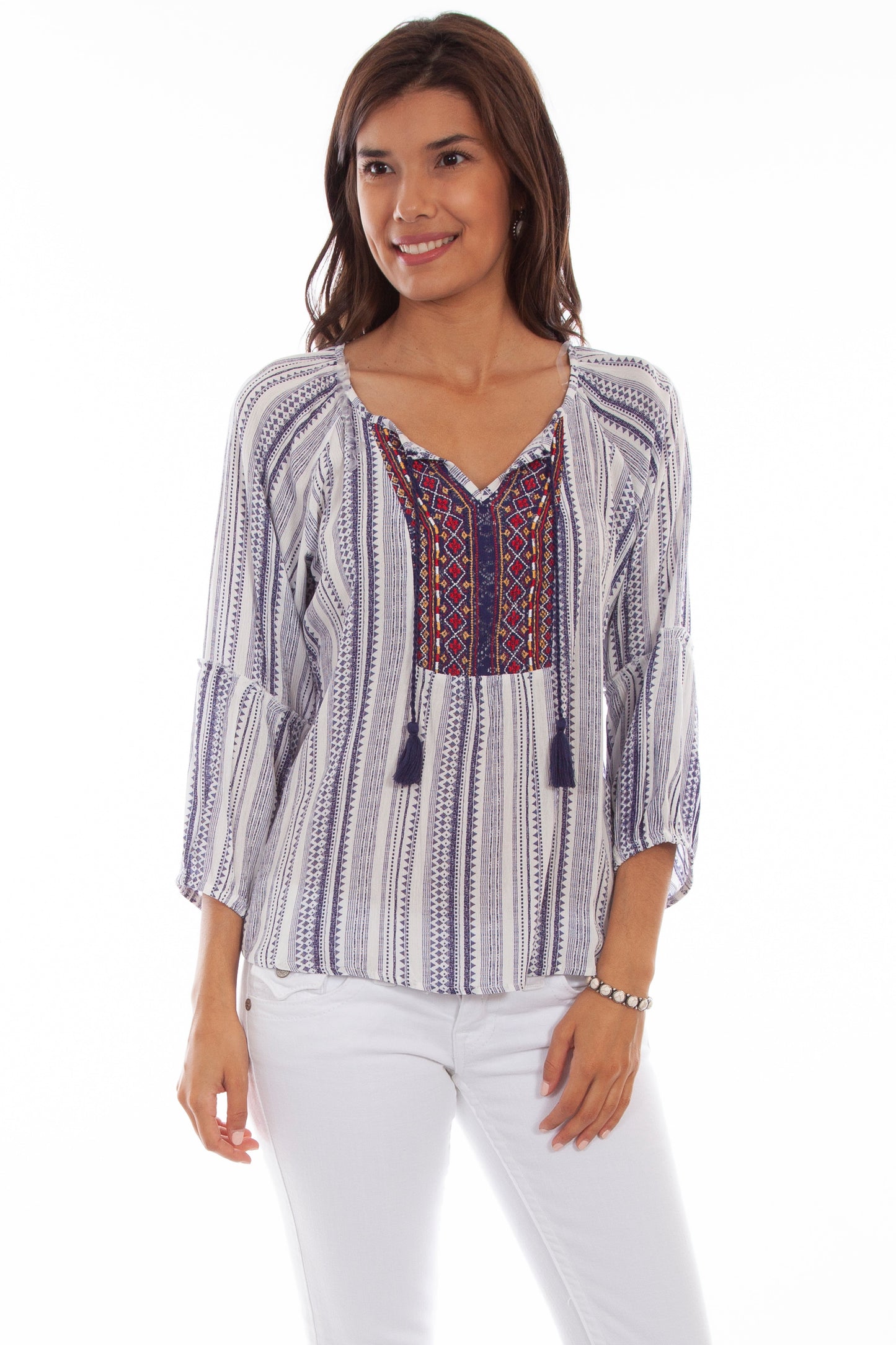 3/4 Sleeve Peasant Top - HC665