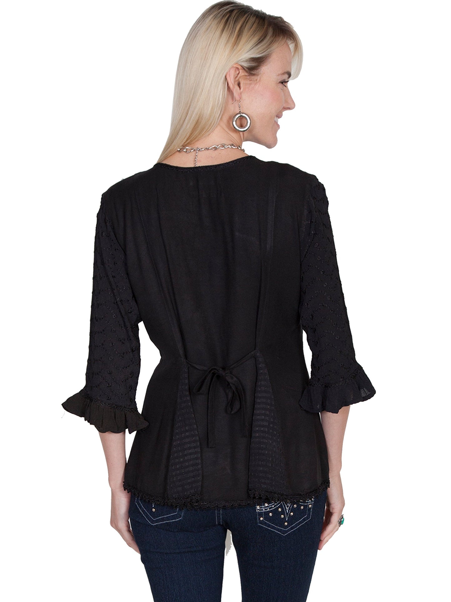Rayon 3/4 Sleeve Blouse - HC67
