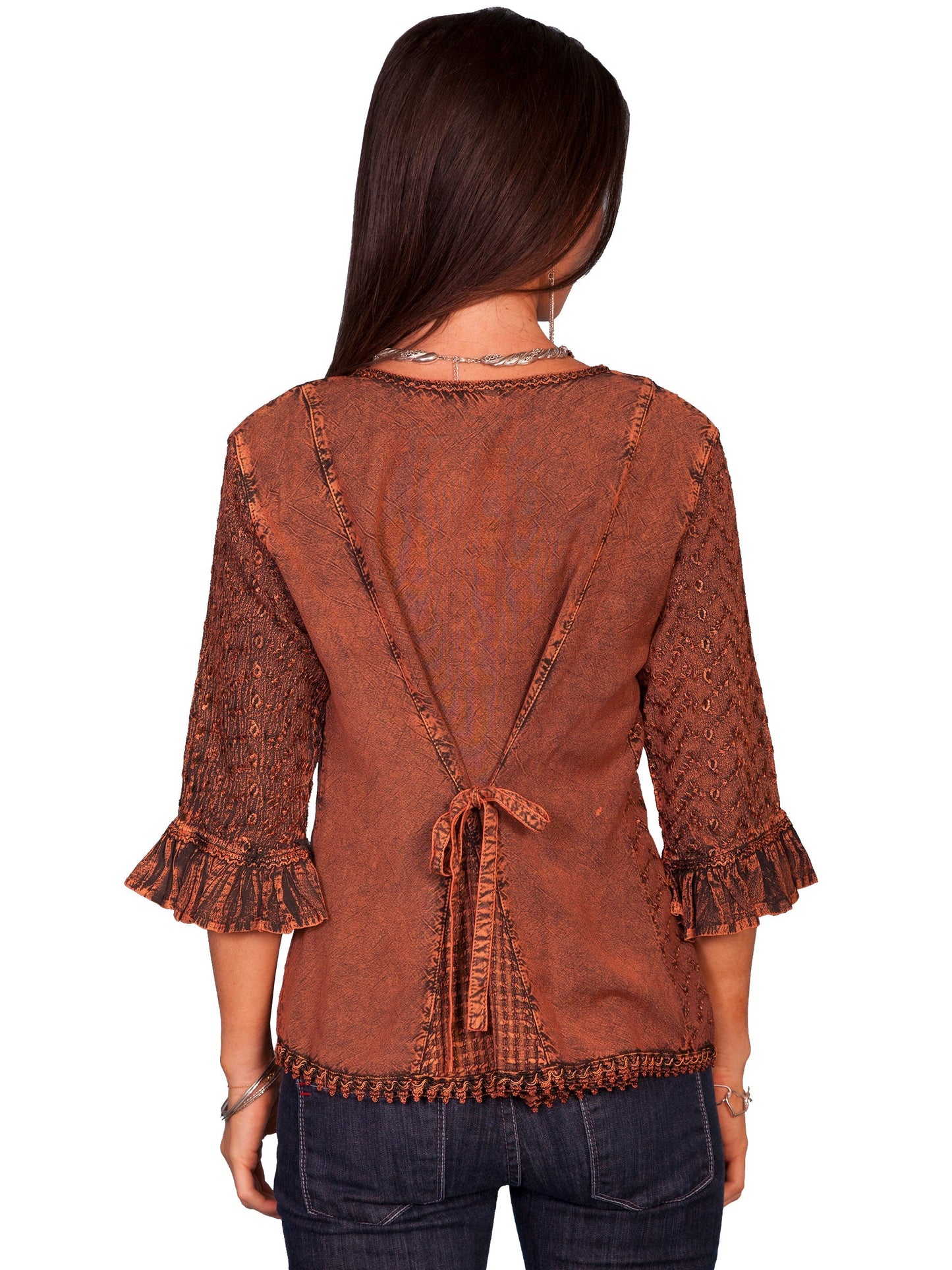 Rayon 3/4 Sleeve Blouse - HC67