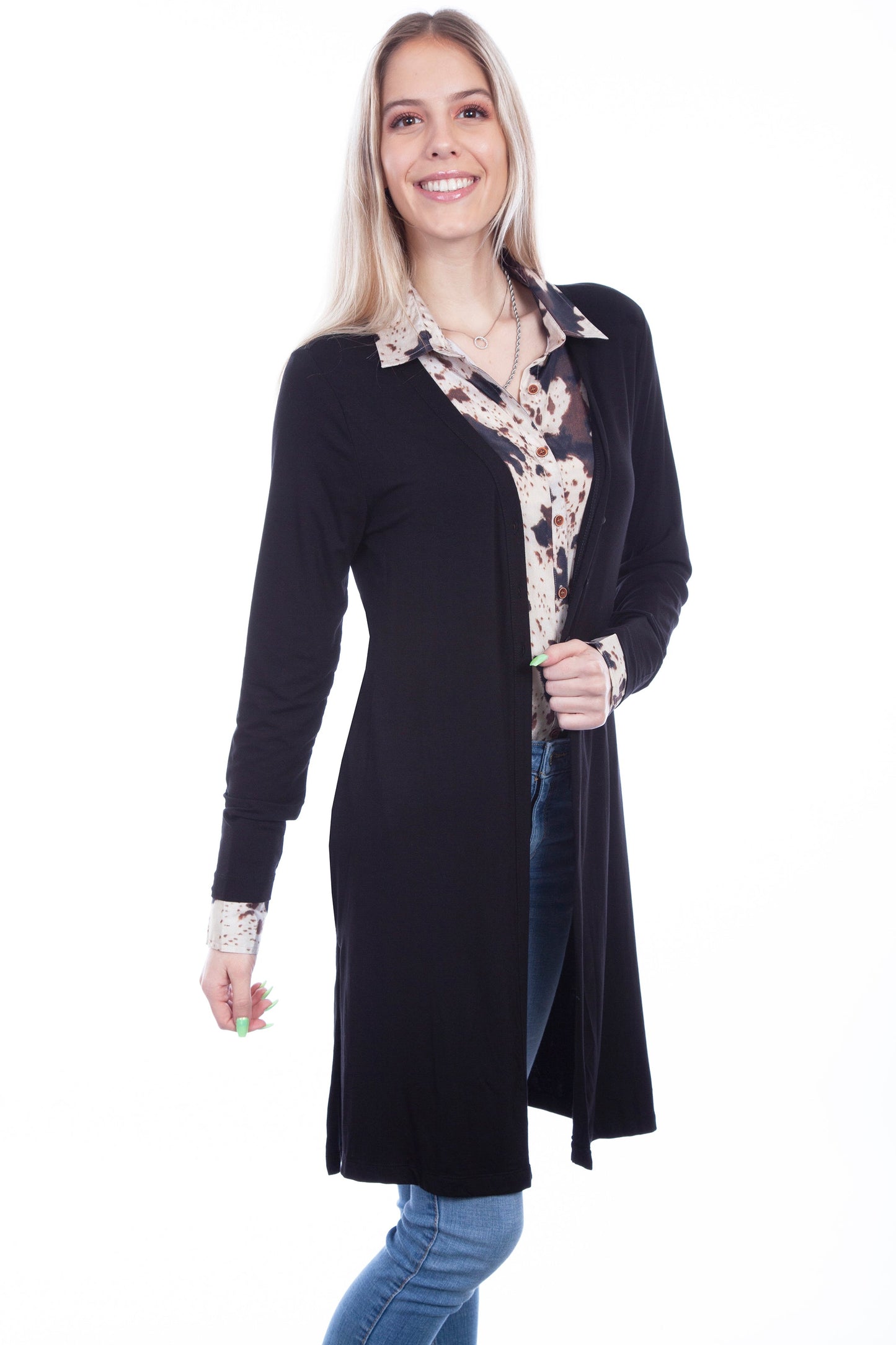 Side Slit Cardigan - HC716