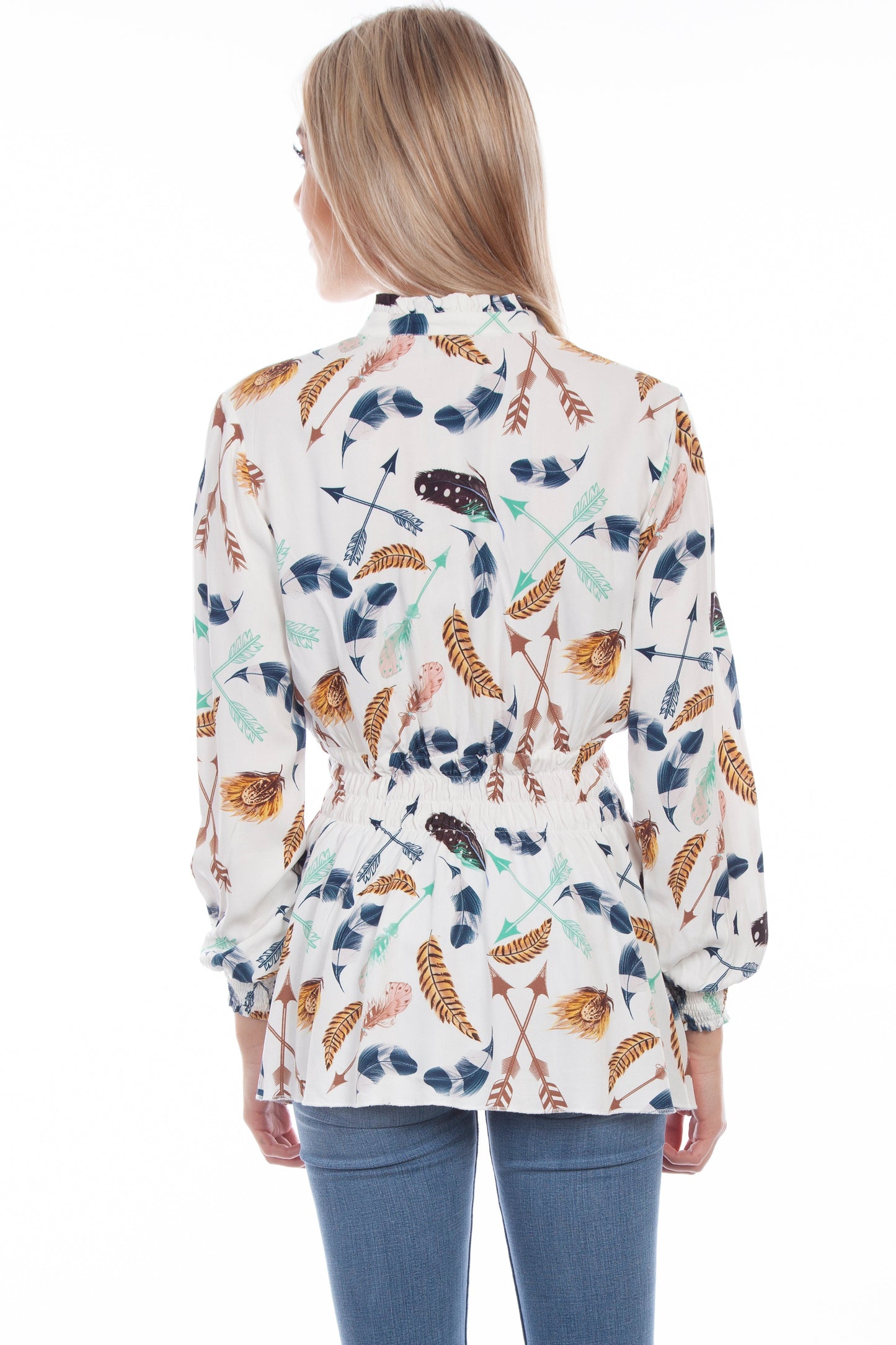 Feathers/arrows Blouse - HC738