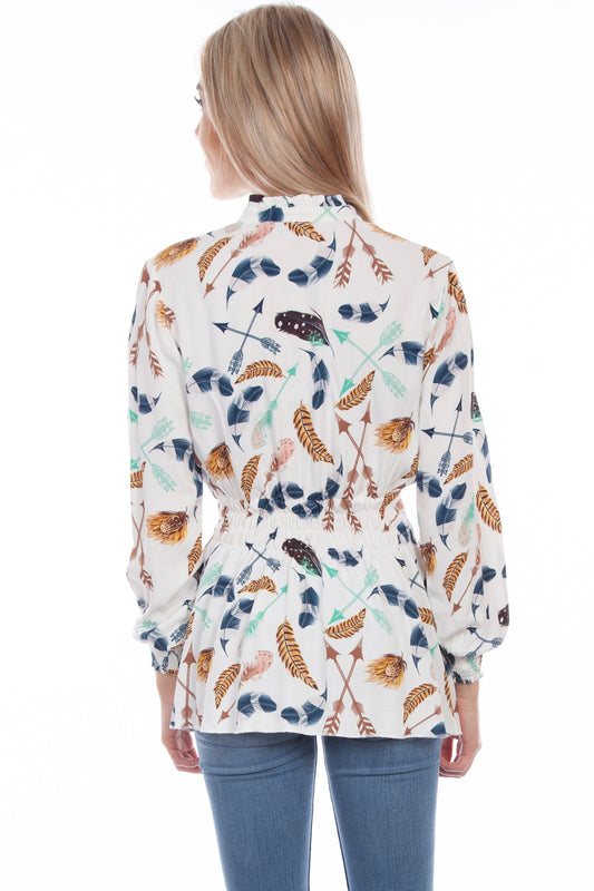 Feathers/arrows Blouse - HC738