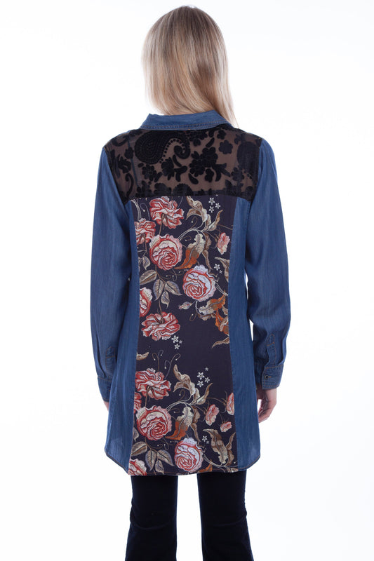 Burn Out Back Tunic - HC743