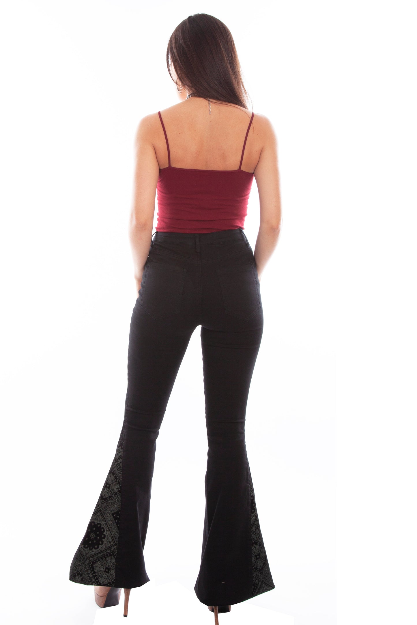 Bandana Print Bell Bottom Pants - HC782
