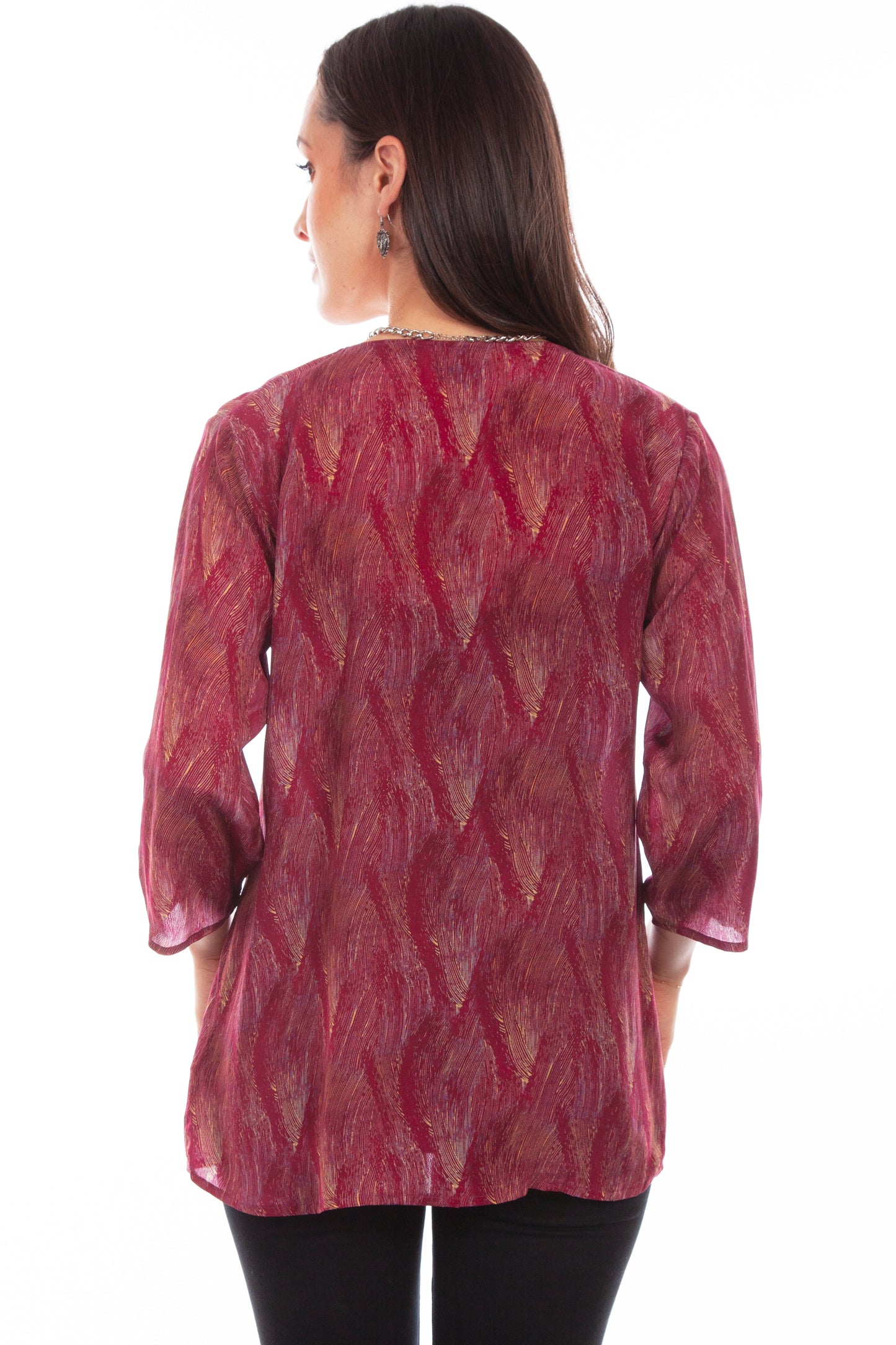 V-neck Pull Over Blouse - HC802
