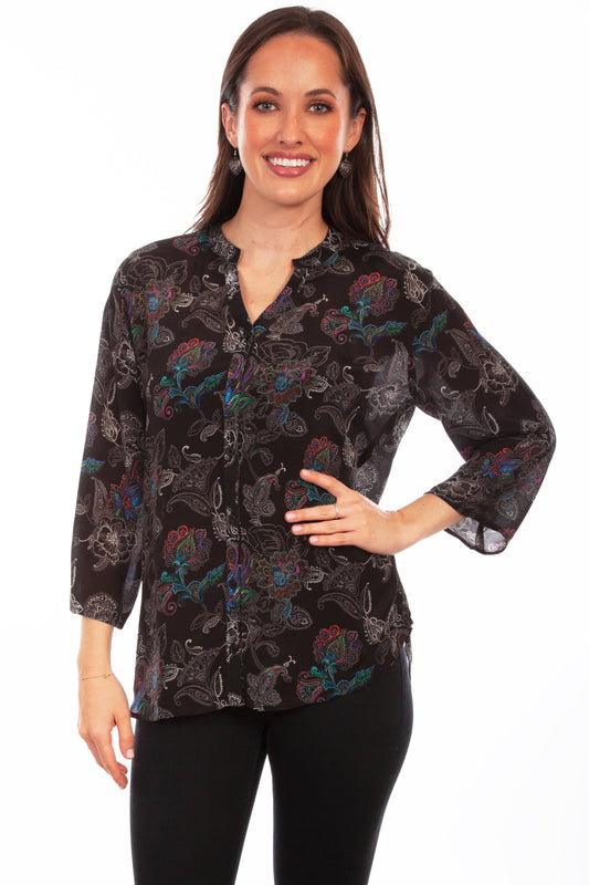 Floral Print Blouse - HC803