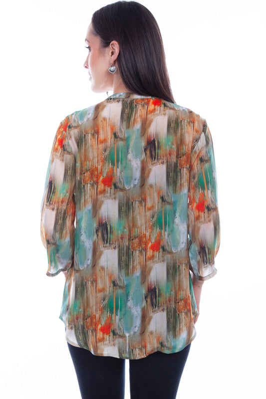 Multi Color Print Blouse - HC804