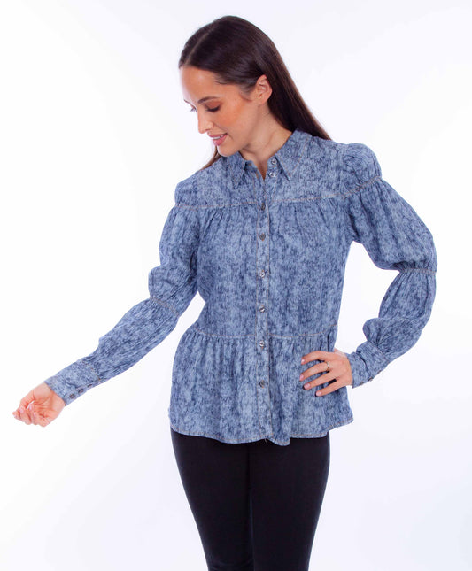 Tiered Shirt W/smock Tier Sleeve - HC861