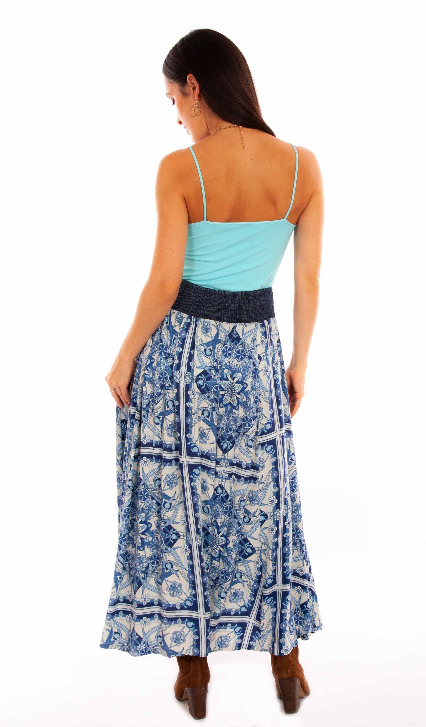 Wrap Skirt W/denim Waist Band Tie - HC872