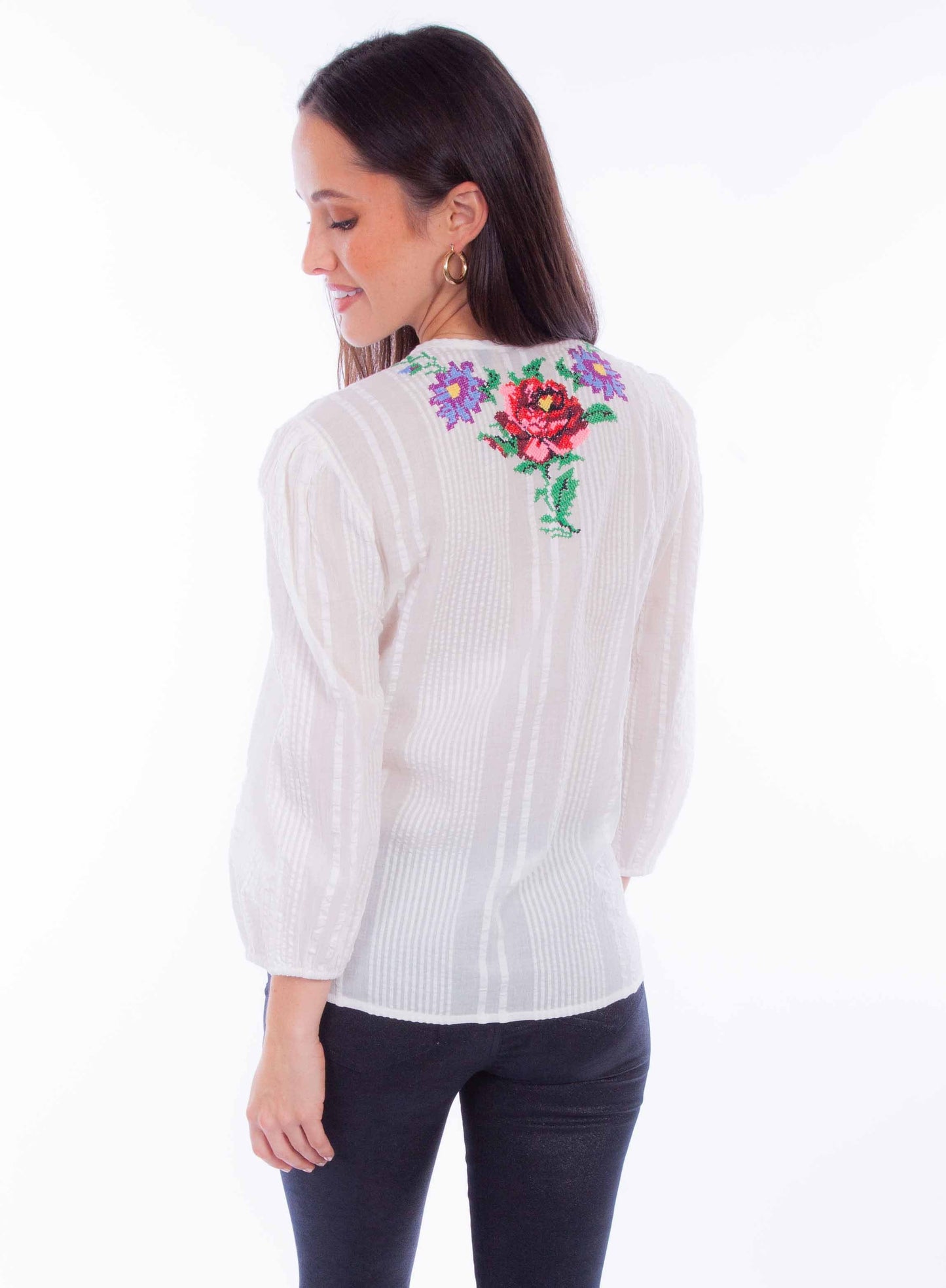 L/s Emb. Blouse - HC877
