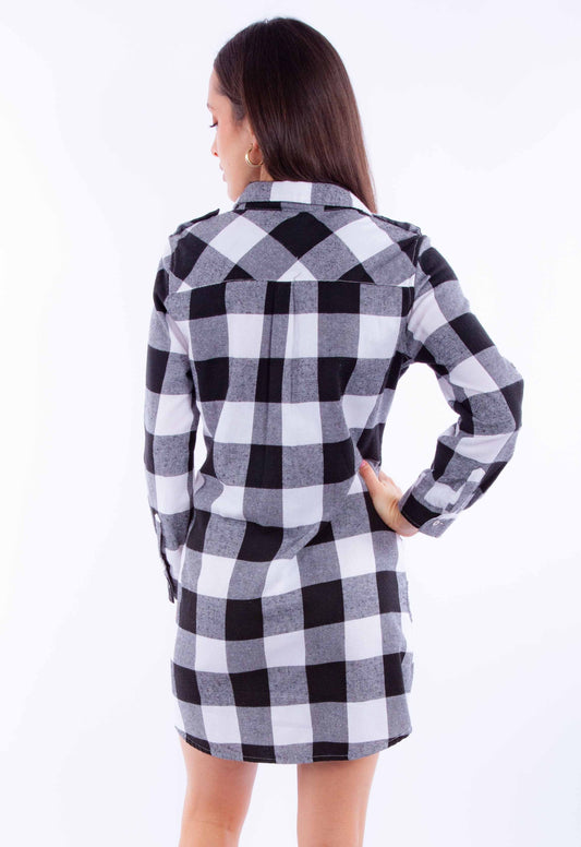 Buffalo Check Shirt-dress - HC907