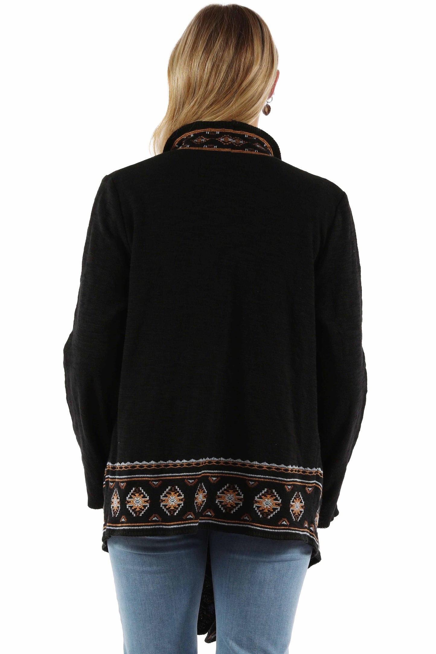Waterfall Front Emb. Sweater - HC940