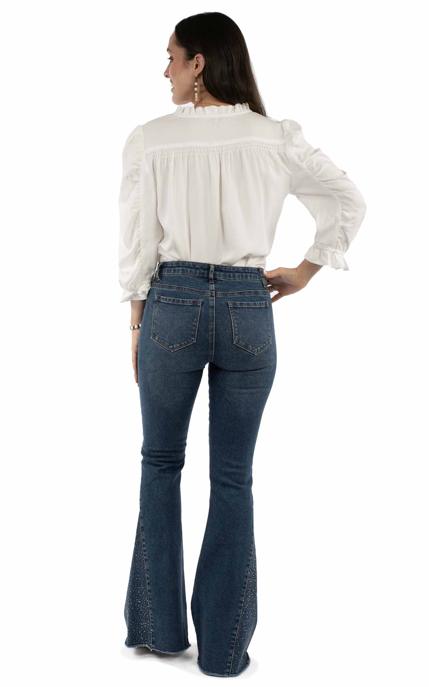 Bell Bottom W/crystal Insets - HC977