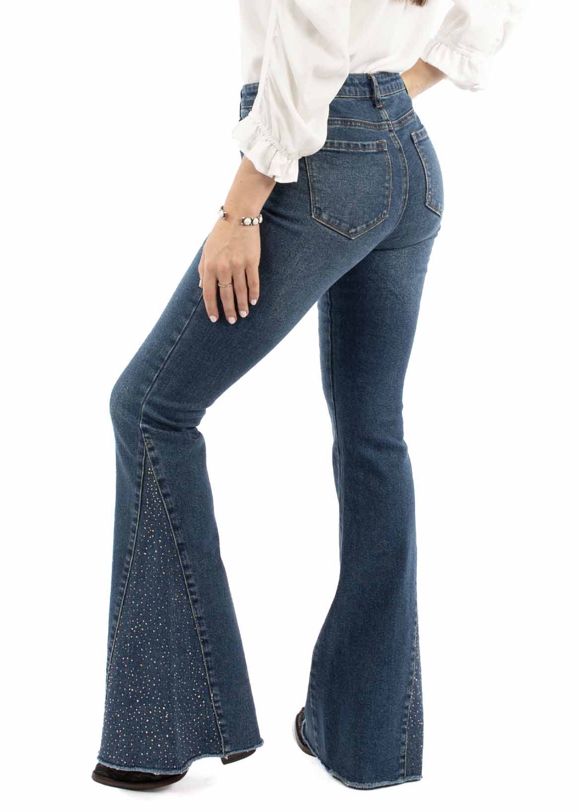 Bell Bottom W/crystal Insets - HC977