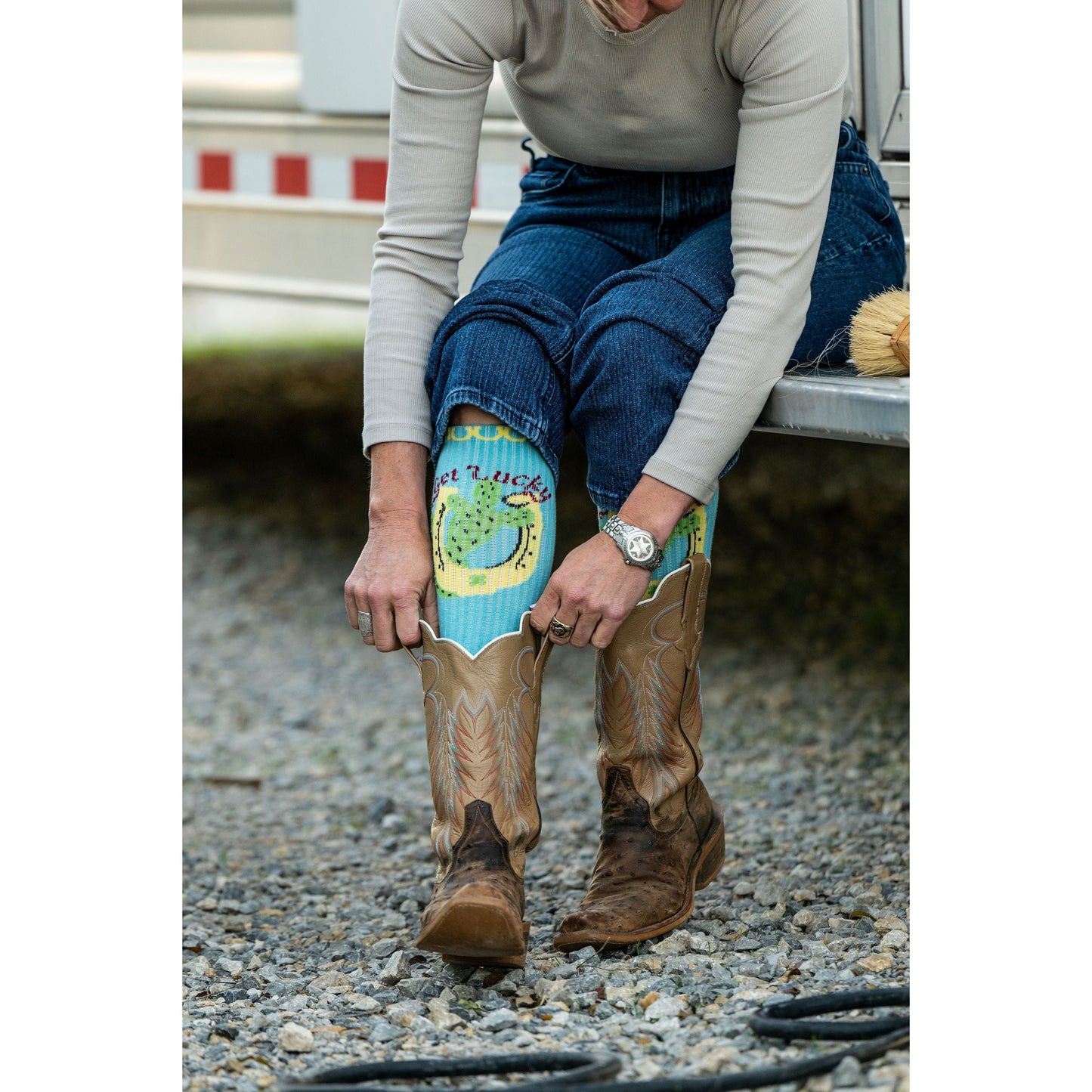 Get Lucky Aqua Performance Boot Socks