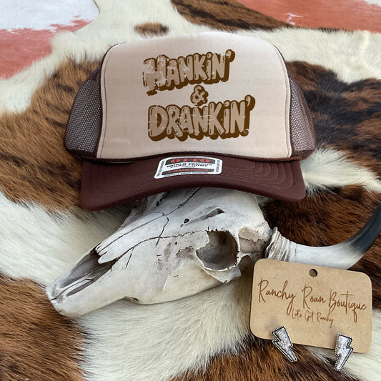 Hankin’ & Drankin’ Trucker Hat – Western Rodeo Cap