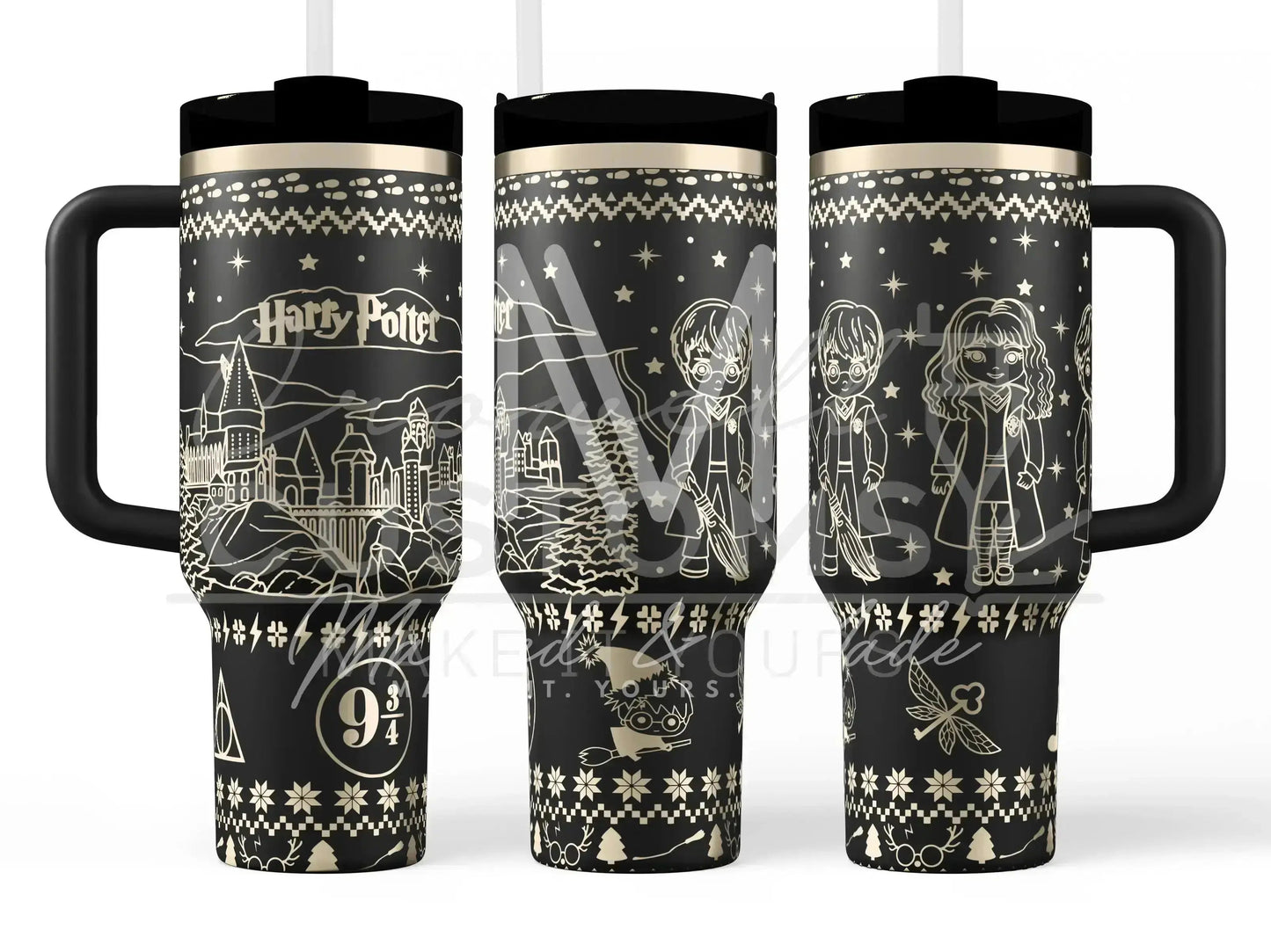 Harry Potter Christmas - Sweater  Engraved Tumbler  | 20oz