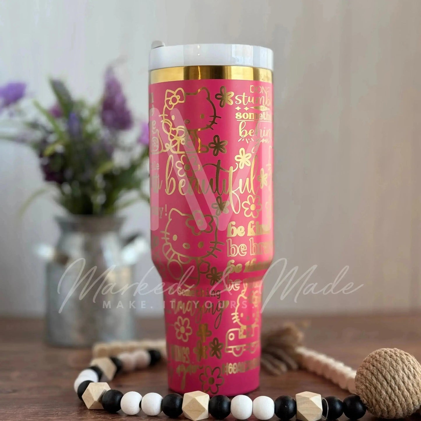 Hello Kitty Motivational  Engraved Tumbler  | 30oz