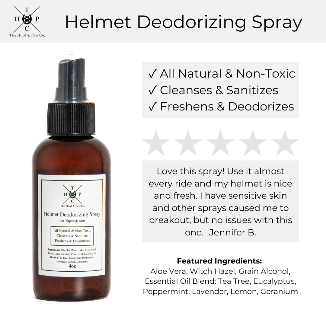 All Natural Helmet Deodorizing Spray- for Humans - 4oz
