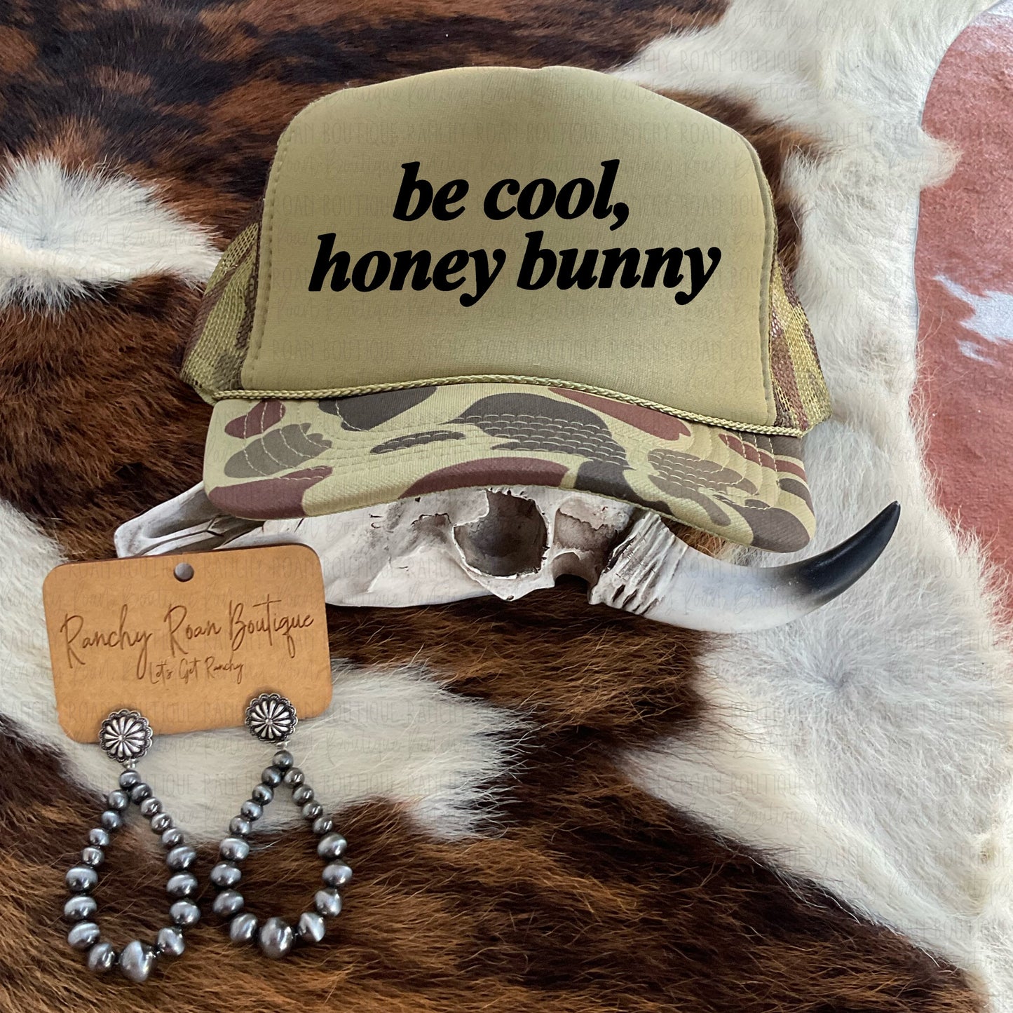 Honey Bunny Western Trucker Hat
