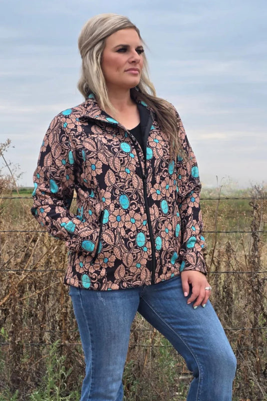 Tattoos on this town soft shell jacket