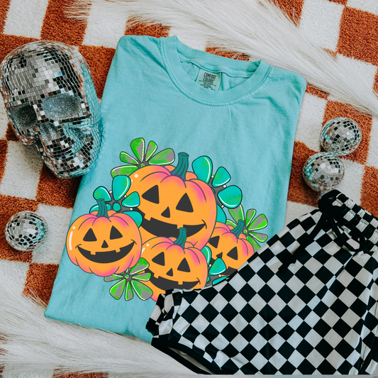 Turquoise Pumpkins Tee