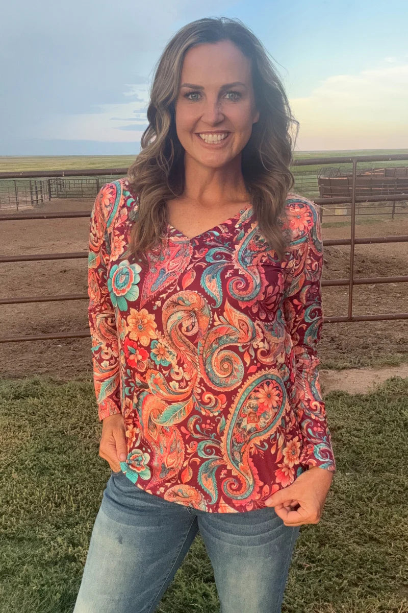 Paisley on the plains Top