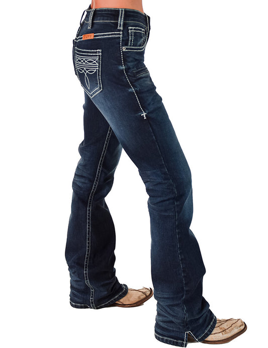 Boot Stitch White Cowgirl Tuff Jeans