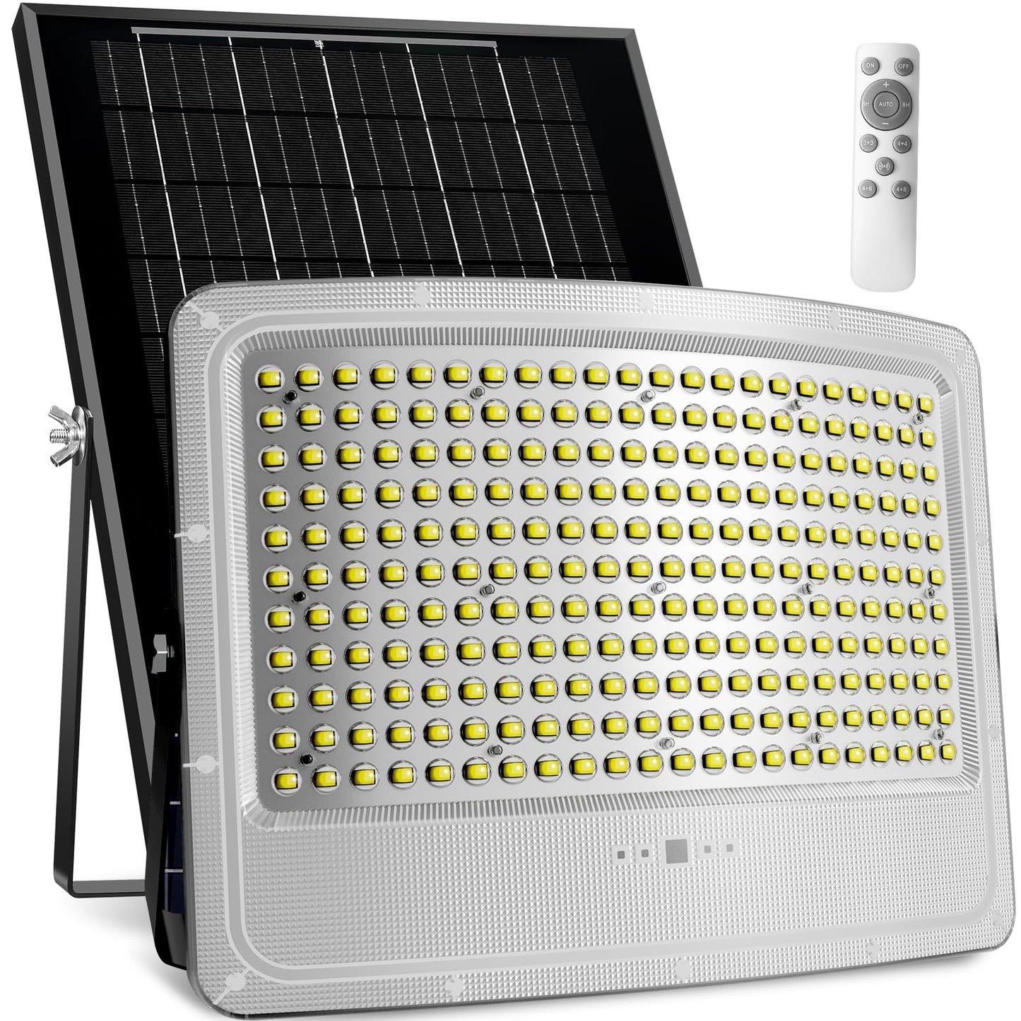 5000W LED Solar Flood Lights,242 LED Street Flood Light Waterproof with Remote Control and 16.4 Ft Cables