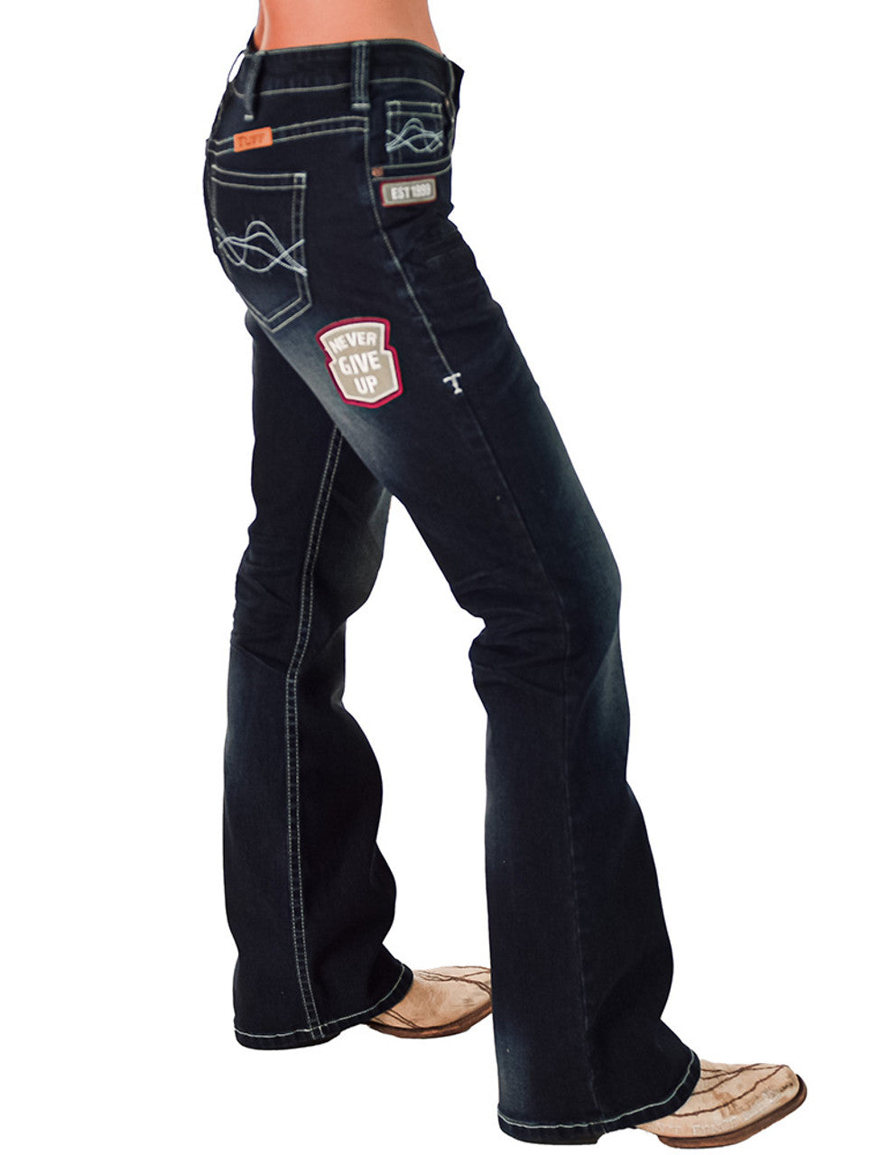 Patched Up Bootcut   Cowgirl Tuff Jeans