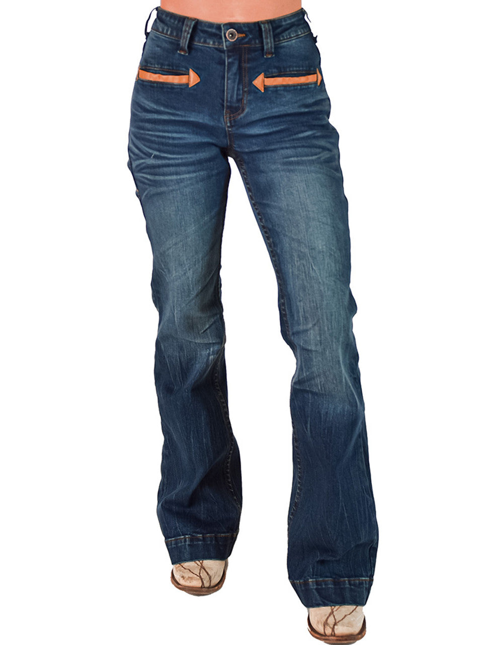 Western Boot stitch Cowgirl Tuff Jeans