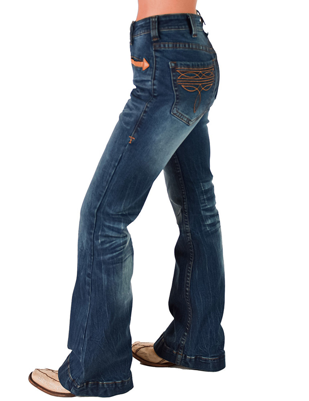Western Boot stitch Cowgirl Tuff Jeans