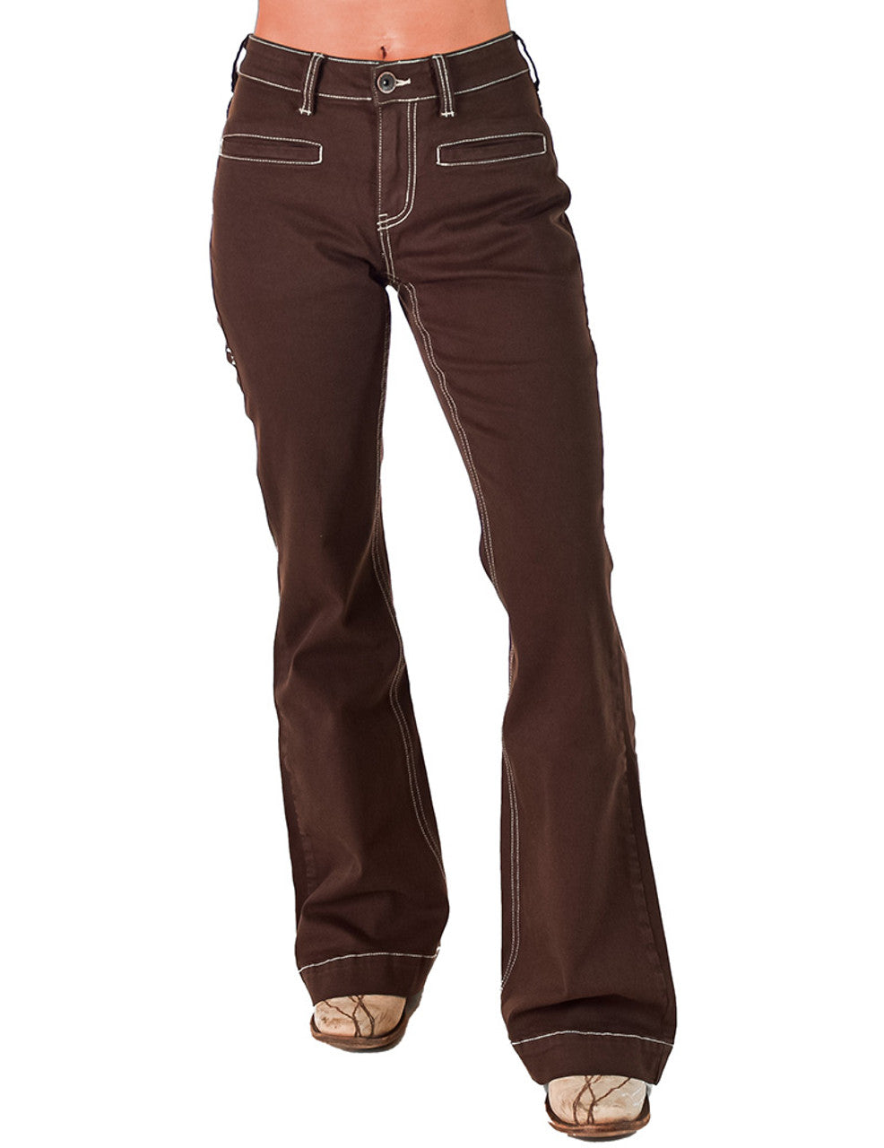 Brown Bootstitch Cowgirl Tuff Jeans