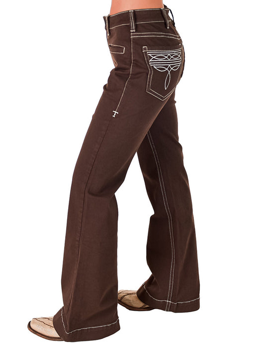 Brown Bootstitch Cowgirl Tuff Jeans