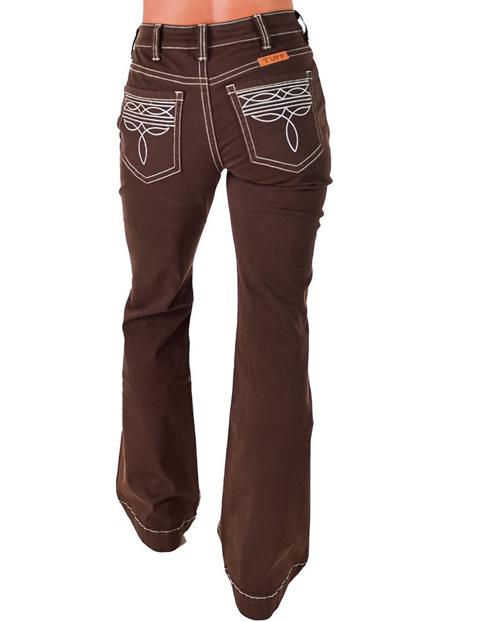 Brown Bootstitch Cowgirl Tuff Jeans