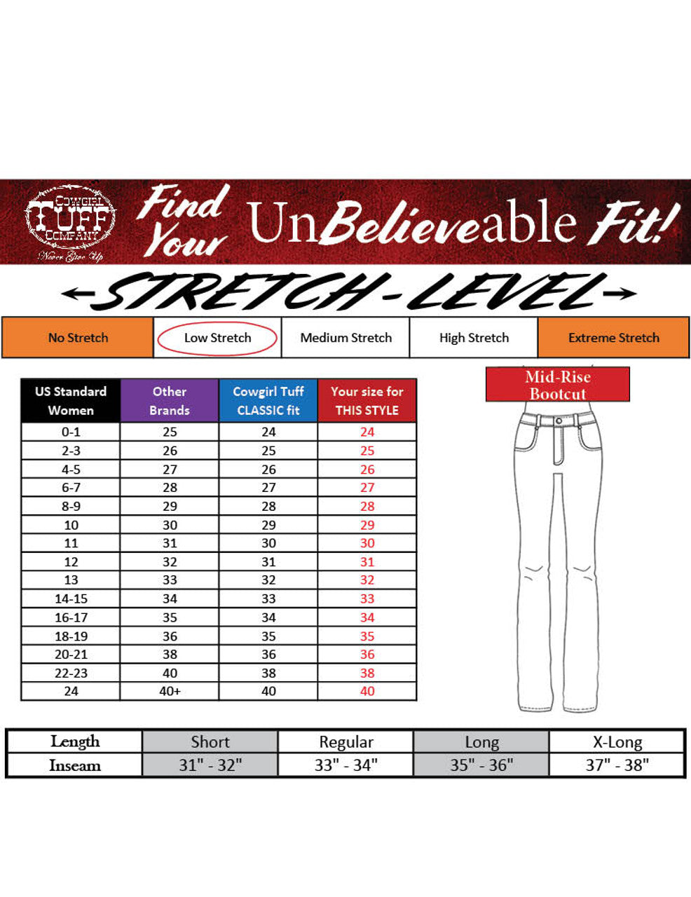 Tuff Competitor Cowgirl Tuff Jeans