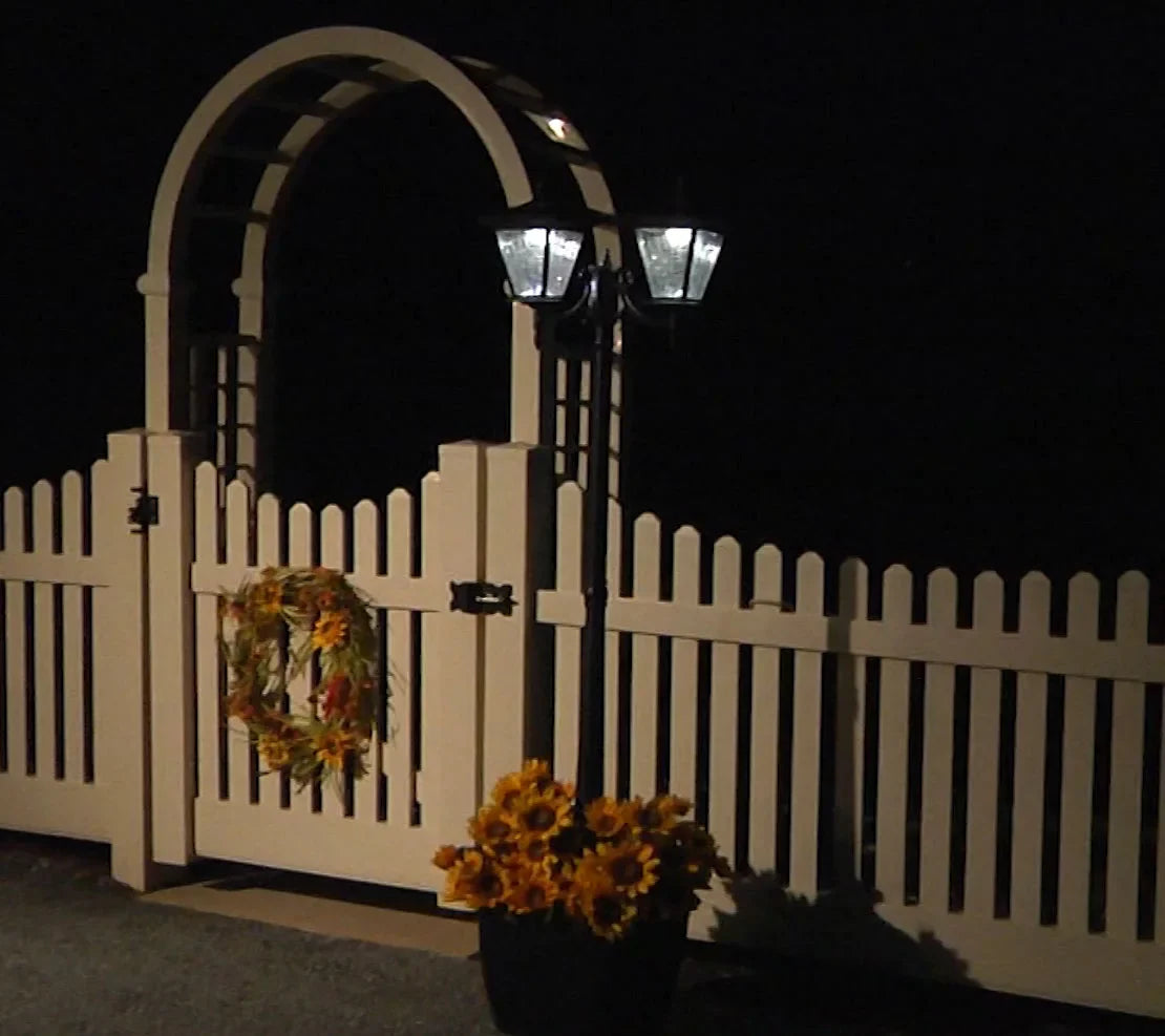 Energizer 2 Heads Solar Post Lamp With Planter