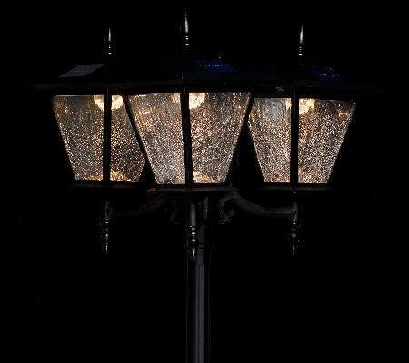 Energizer 2 Heads Solar Post Lamp With Planter