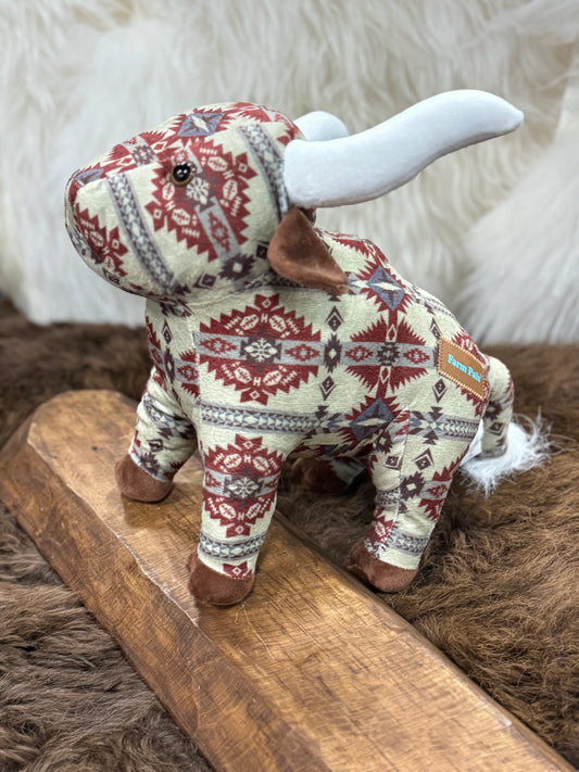 Farm Pal - Cream and Red Aztec Long Horn Large
